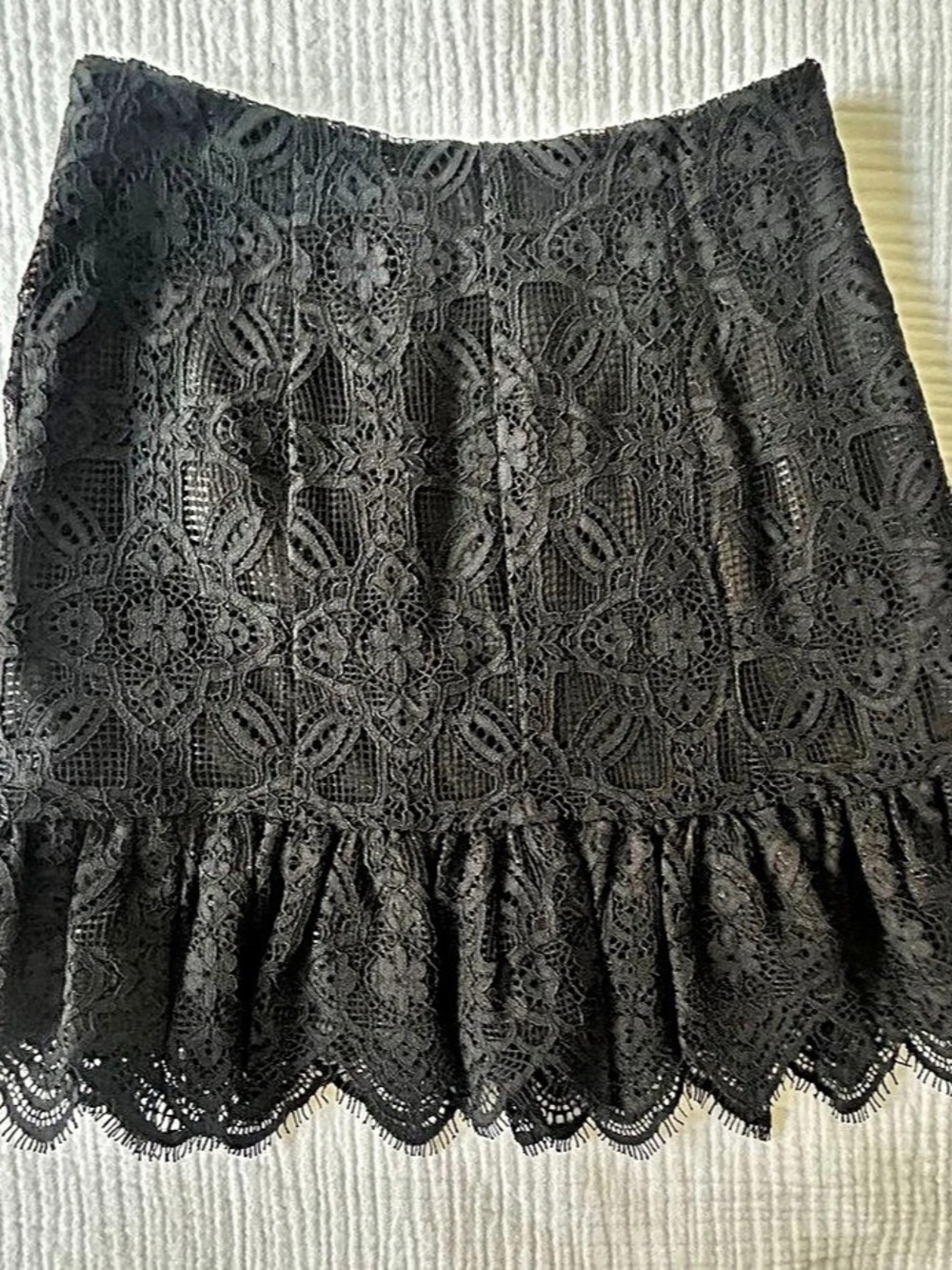 Lovers and Friends Black Lace Mini Skirt - XS
